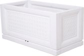 Nancy's Ocoee Plantenbak - Bloembak - Verhoogde Bloembak - Afvoergaten - PP - Wit - 80 x 40 x 38 cm