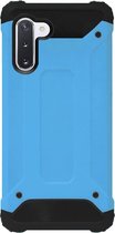 - WLONS Rubber Kunststof Bumper Case Hoesje Geschikt voor Samsung Galaxy Note 10 - Blauw