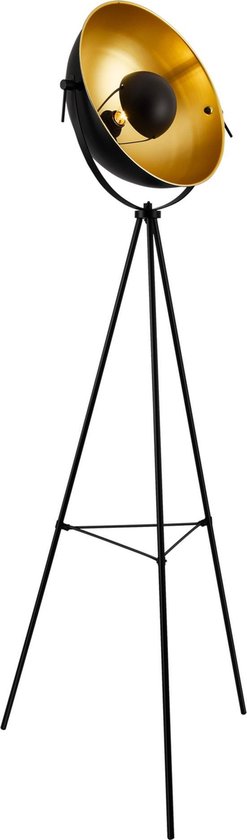 Vloerlamp staande lamp Angers 158 cm tripod E27 zwart