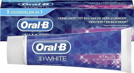 Oral-B 3D White Vitalize - Voordeelverpakking 12x75 ml - Tandpasta | bol.com
