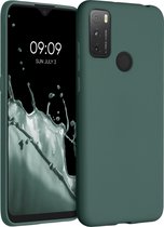 kwmobile telefoonhoesje geschikt voor Alcatel 3L (2021) - Hoesje voor smartphone - Back cover in blauwgroen