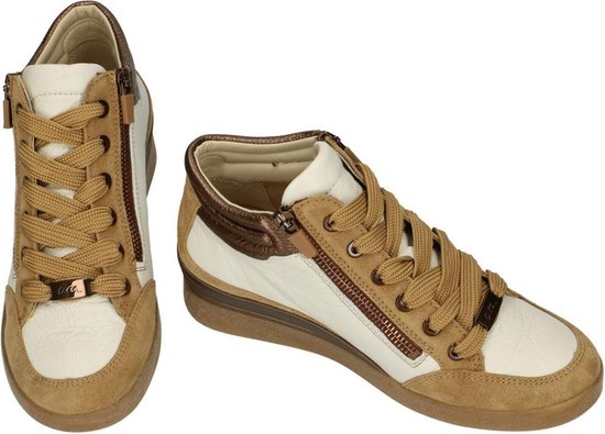 ARA Canberra sneakers voor dames, shell, wit, roze, 38 EU breed, Shell Wit Roze, 38 EU Breed