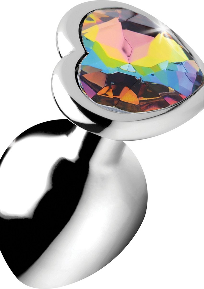 Rainbow Heart Buttplug - Middel