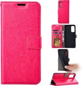 Bookcase Geschikt voor: Oppo Reno6 5G - Roze - portemonnee hoesje