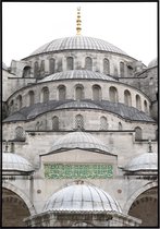 Poster koepel van Sultan Ahmet moskee - 50x70 cm