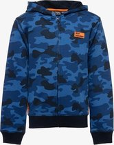 TwoDay jongens vest met camouflage print - Blauw - Maat 134