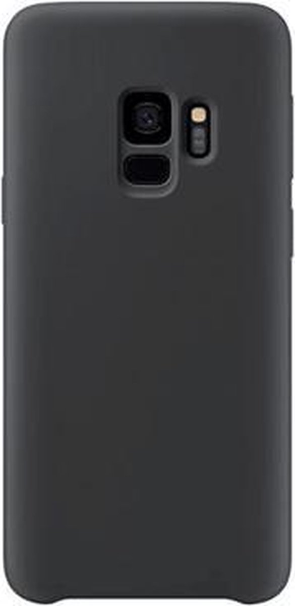 Telefoonglaasje Hoesje Geschikt voor Samsung Galaxy S9 - silicone - Zwart - Beschermhoes - Case - Cover
