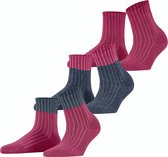 Esprit Rib Block 3-Pack Kinderen Sokken - Multicolour - Maat 35-38