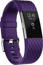 By Qubix - Fitbit Charge 2 siliconen bandje (Large) - Paars - Fitbit charge bandjes