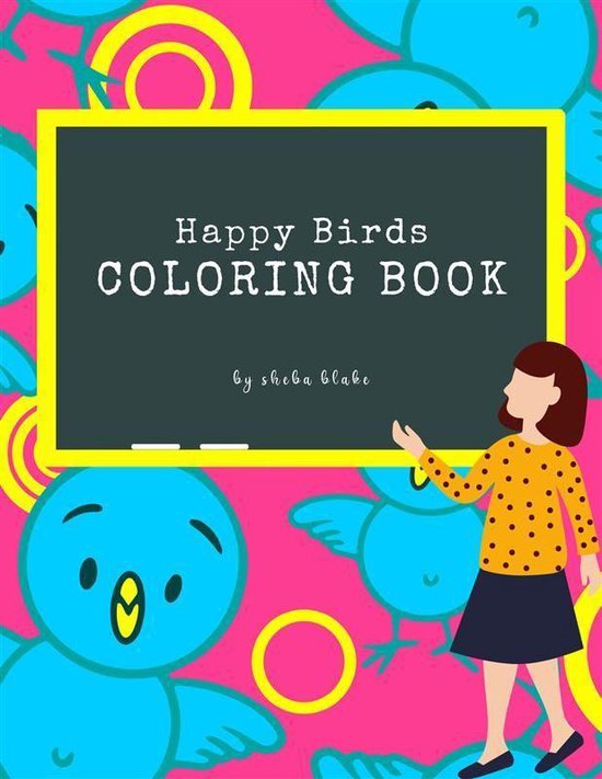 Happy Birds Coloring Book for Kids Ages 3+ (Printable Versio ... - cover