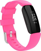 Bandje Voor Fitbit Inspire 2 - Sport Band - Felroze - Maat: ML - Horlogebandje, Armband