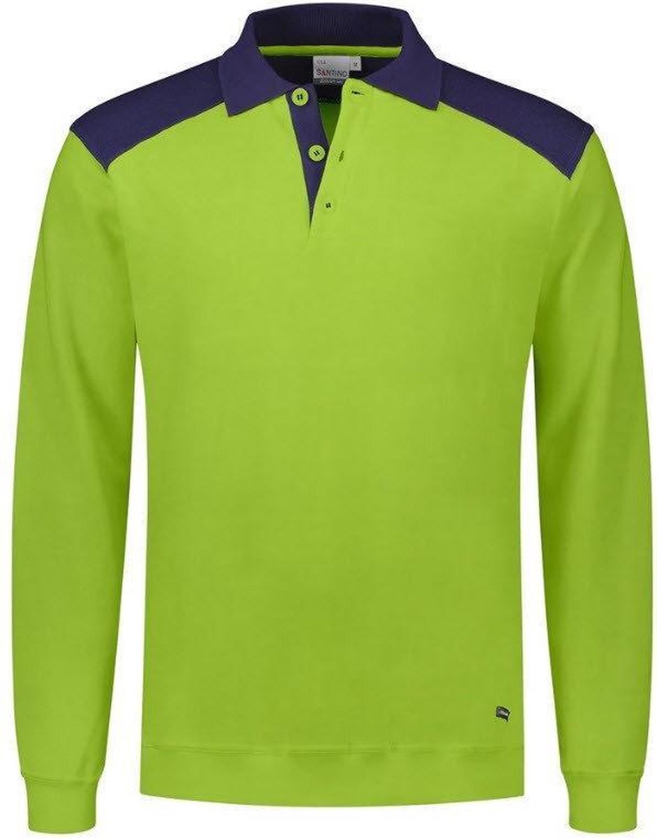 Santino Tesla 2color Polo-sweater (280g/m2) - Limegroen | Marine - XL