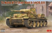 1:35 Rye Field Model 5036 Pz.Kpfw.VI (7,5cm) Ausf.B (VK36.01) Plastic Modelbouwpakket