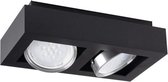 Kanlux S.A. - LED Plafondspot STOBI - 2*GU10 AR111 - excl. LED spot - Zwart vierkant