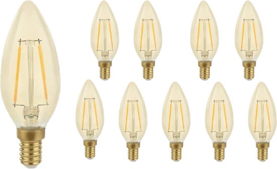winkelwagen Ongemak verlichten LCB - Voordeelpak 10 stuks - E14 LED lamp - C35 - dimbaar - 4W vervangt 35W  - 2200K... | bol.com