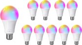 Spectrum - Voordeelpak 10 stuks - E27 WiFi LED Lamp - 9W vervangt 85W - RGB+CCT alle lichtkleuren - Bediening met de App