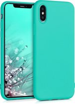 kwmobile telefoonhoesje voor Apple iPhone XS - Hoesje voor smartphone - Back cover in neon turquoise