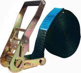 Eindloze Spanband 50 mm 5 ton 2M Zwart