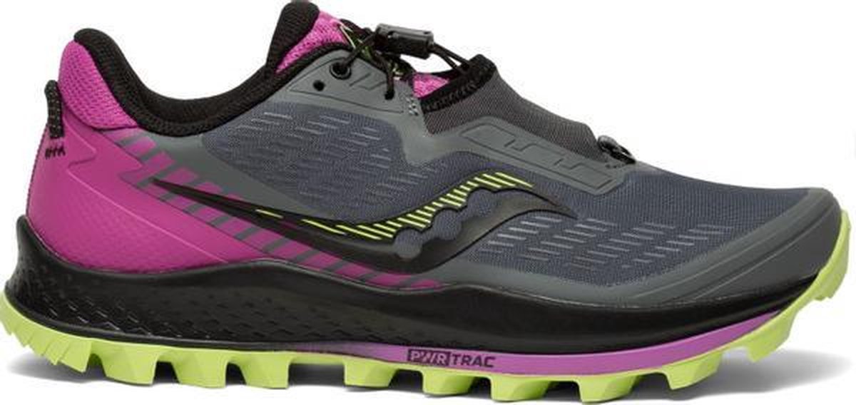Saucony Peregrine 11 ST Dames - grijs/roze - maat 37.5