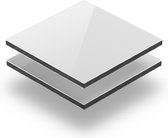 Kunststof achterwand keuken wit 3 mm RAL 9003 glans - 140x90cm