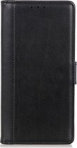Shop4 - iPhone 13 mini Hoesje - Wallet Case met Pasjeshouder Grain Zwart