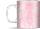 Mok - Marmer - Roze - Textuur - Chic - 350 ml - Beker