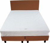 Bedworld Boxspring 140x190 - Stevig - Lederlook - Roest bruin (MD956)