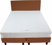 Bedworld Boxspring 180x210 - Stevig - Lederlook - Roest bruin (MD956)