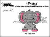 Crealies Partzz - snijmallen - Olifant