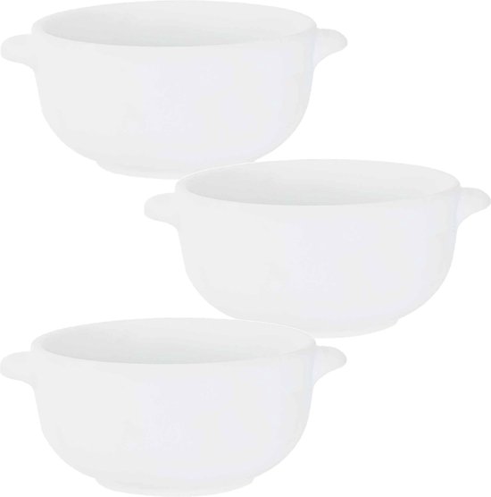 Set de 10 x petits plats à four blancs en porcelaine 10 cm ronds - Klein bol  / plat | bol