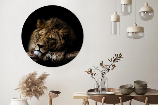 WallCircle - Tableau - Arbre Lion - Multicolore - 140 X 140 Cm