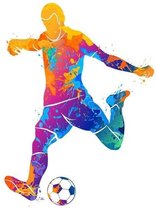 Voetbal Ster Inspirational Print Poster Wall Art Kunst Canvas Printing Op Papier Living Decoratie Multi-color 30x45cm