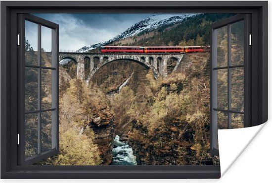 Affiche Look through - Berg - Train - 30x20 cm