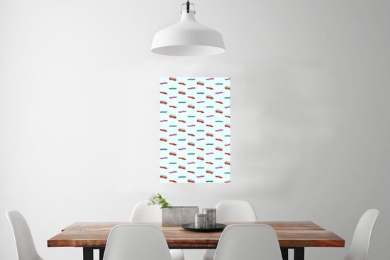 Poster 60x90 cm - Auto - Kleuren - Patroon - Posters - Kamer decoratie - Wanddecoratie woonkamer - Muurdecoratie slaapkamer