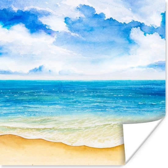 Affiche Plage - Mer - Ciel - 50x50 cm