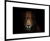 Fotolijst incl. Poster - Panter - Zwart - Nacht - 90x60 cm - Posterlijst
