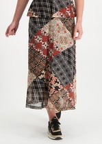 Tramontana | Midi Rok met Quilt Print | Print Blacks | Maat L | Dames Rokken