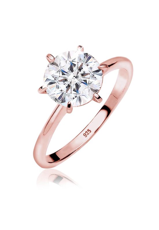 Elli Dames Ringen Verlovingsring Kristal 925 Zilver
