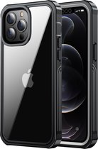 ShieldCase Drielaags hoesje geschikt voor Apple iPhone 13 Pro - transparant-zwart - Shock proof Hardcase - Siliconen - TPU Case shockproof