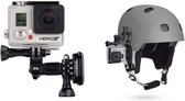 Helm houder Side Mount set compleet (plakker + clip + steun) voor GoPro Hero Session camera's