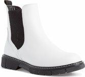 Marco Tozzi Dames Chelseaboot 2-2-25404-27 197 wit F-breedte Maat: 36 EU