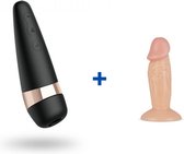 Satisfyer Pro 3 - Clitorisstimulator + Stevige Realistische Dildo met Balzak en Zuignap - 10cm