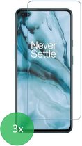 Geschikt Voor: OnePlus Nord - 3x Screenprotector - screen protector - glas - bescherm - beschermglas