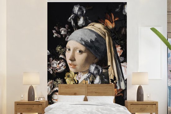 Dierentuin Verst Aanvulling Behang - Fotobehang Meisje met de parel - Johannes Vermeer - Bloemen -  Breedte 195 cm... | bol.com