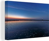 Canvas schilderij 180x120 cm - Wanddecoratie Waddenzee - Vuurtoren - Terschelling - Muurdecoratie woonkamer - Slaapkamer decoratie - Kamer accessoires - Schilderijen