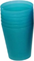 drinkbekers junior 250 ml turquoise 6 stuks