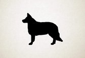 Shollie - Silhouette hond - M - 60x76cm - Zwart - wanddecoratie