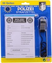 bonnenboekje politie met potlood en fluit Duits