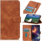 Voor Geschikt voor Xiaomi Redmi 10 KHAZNEH Retro Textuur PU + TPU Horizontale Flip Lederen Case met Houder & Kaartsleuven & Portemonnee (Bruin)