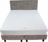 Bedworld Boxspring 200x220 - Stevig - Tweedlook - Grijs (M90)